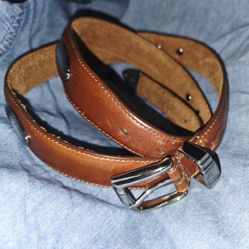 Brown Leather Men's Belt